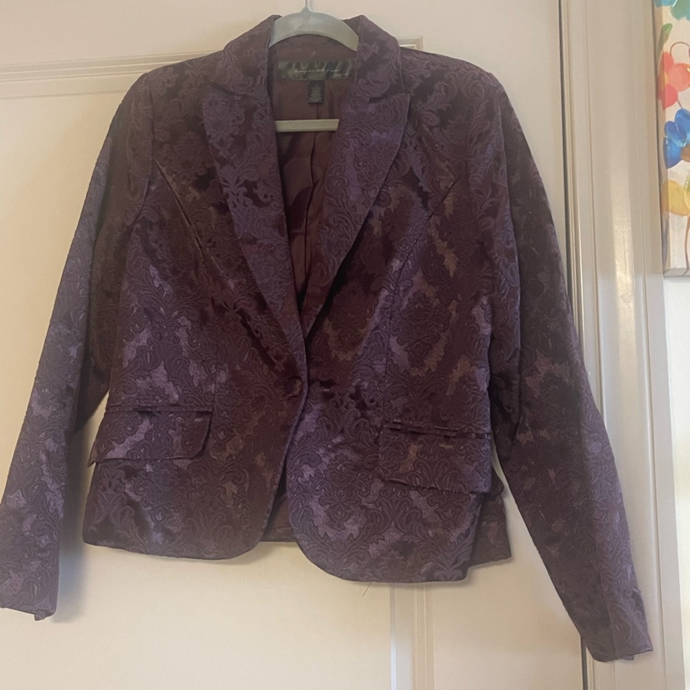 Apostrophe Deep Purple Women's Luxury Vintage Blazer